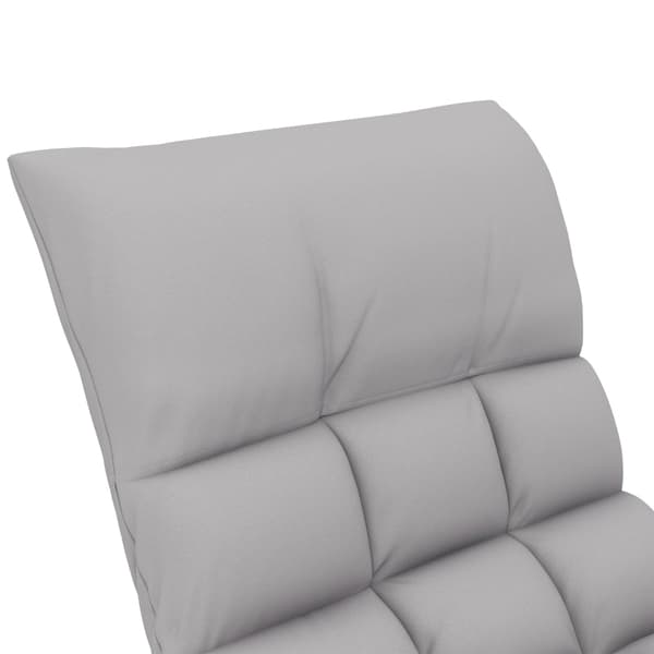 Rootz gyngestol - Justerbar hvilestol - Afslapningsstol - 4-niveau fodstøtte - 5-niveau ryglæn - Mikrofiberbetræk - 134 cm x 60 cm x 70 cm - Metalramm