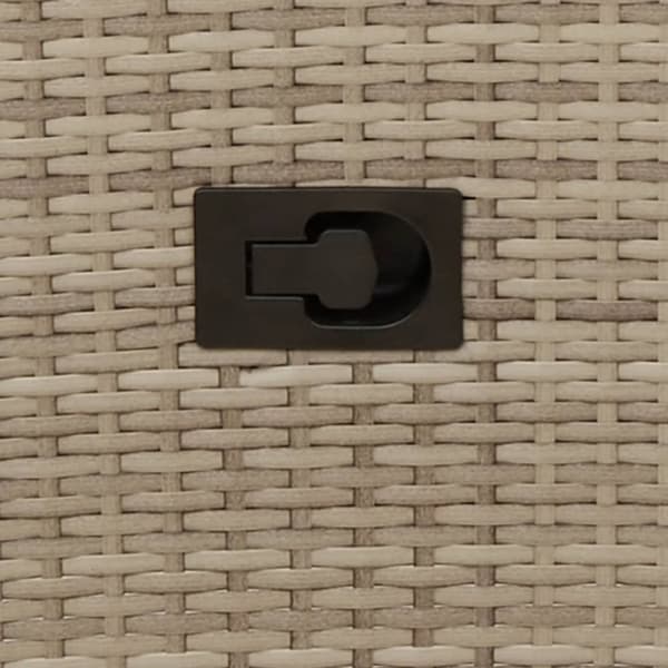vidaXL havestol med lænefunktion og hynder polyrattan beige