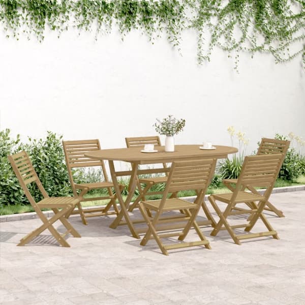 vidaXL foldbare havestole 6 stk. 48,5x61,5x87 cm massivt akacietræ