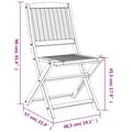 Miniatyrbilde 7 av 7: vidaXL Sammenleggbare hagestoler 8 stk 48,5x57x90 cm heltre akasie