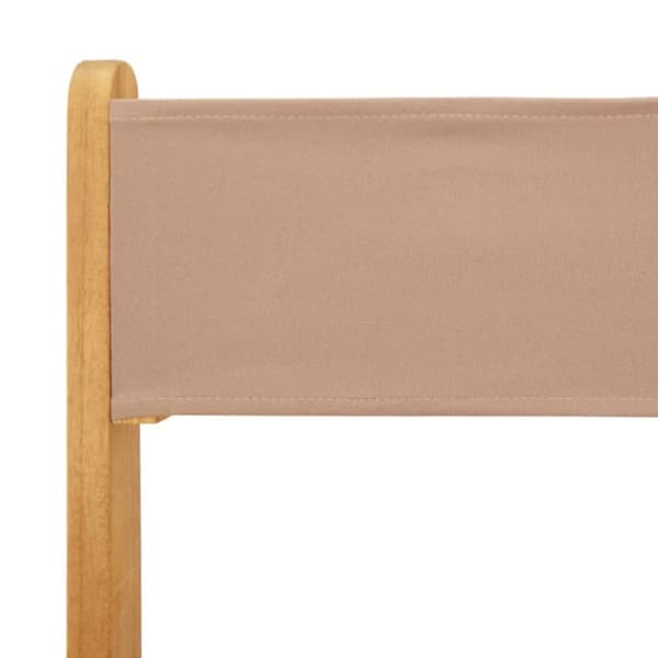 vidaXL foldbare havestole 4 stk. gråbrunt stof massivt træ