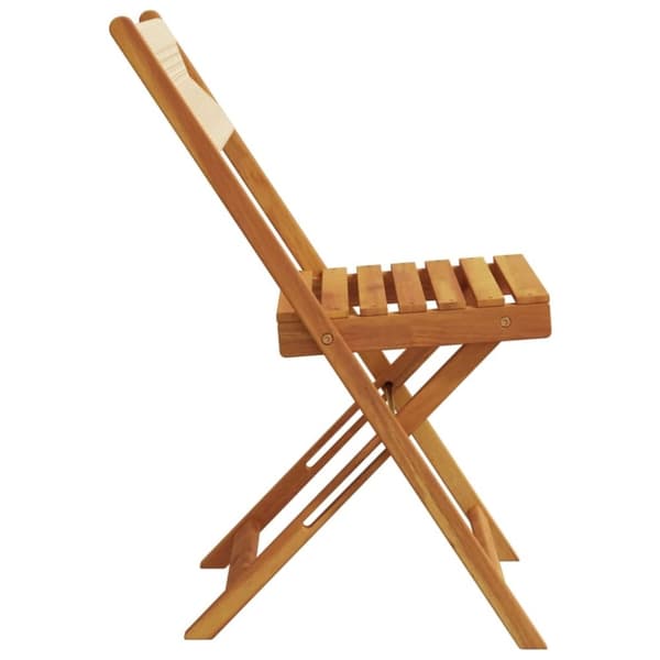vidaXL foldbare havestole 8 stk. massivt akacietræ beige