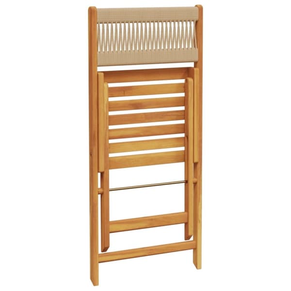 vidaXL foldbare havestole 8 stk. massivt akacietræ beige