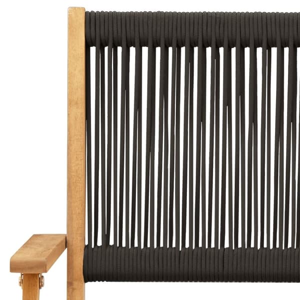 vidaXL foldbare havestole 8 stk. massivt akacietræ sort