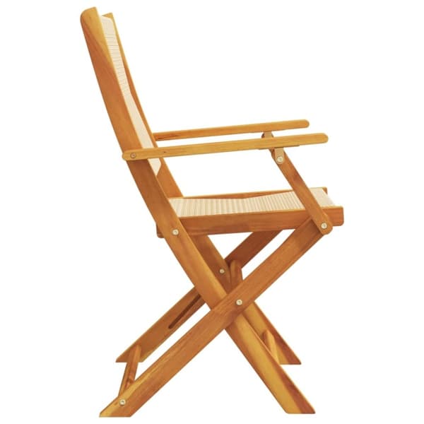 vidaXL Sammenleggbare hagestoler 8 stk beige heltre akasie