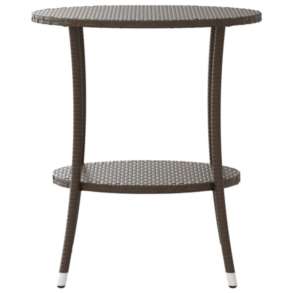vidaXL havestole 2 stk. med lænefunktion og bord polyrattan brun