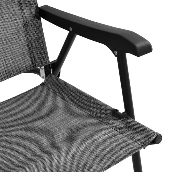 vidaXL foldbare havestole 8 stk. stål og textilene gråmeleret