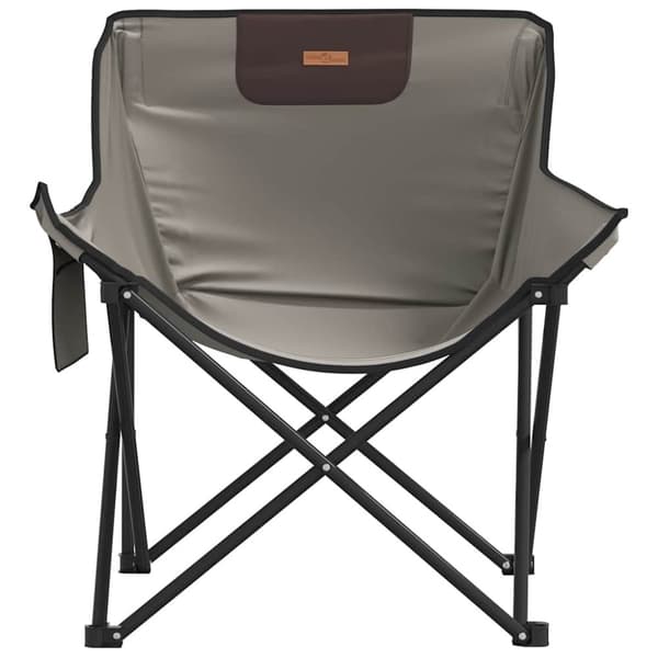 vidaXL Campingstolar med ficka fällbar 2 st grå