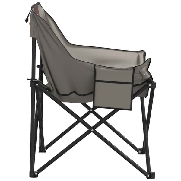 vidaXL Campingstolar med ficka fällbar 2 st grå