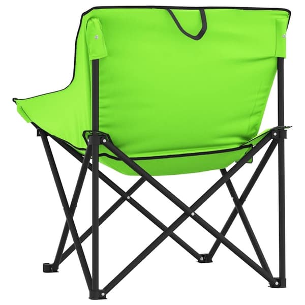 vidaXL campingstole med lommer 2 stk. foldbar grøn