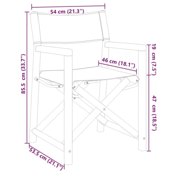 vidaXL havestole 4 stk. foldbar stof cremehvid