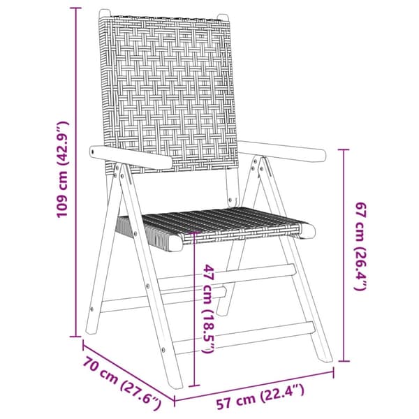 vidaXL Lenestoler for hage 8 stk beige polyrotting og heltre