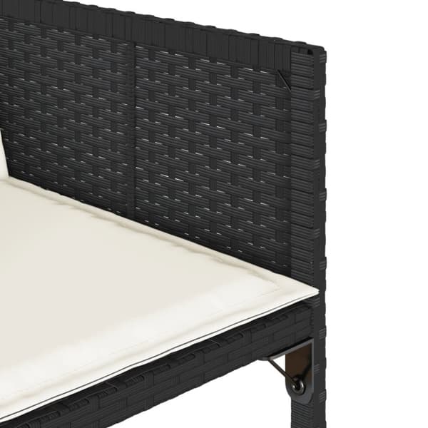 vidaXL havestole med hynder 4 stk. polyrattan sort