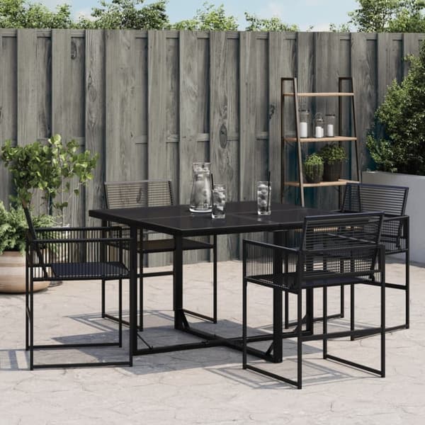 vidaXL havestole 4 stk. polyrattan sort