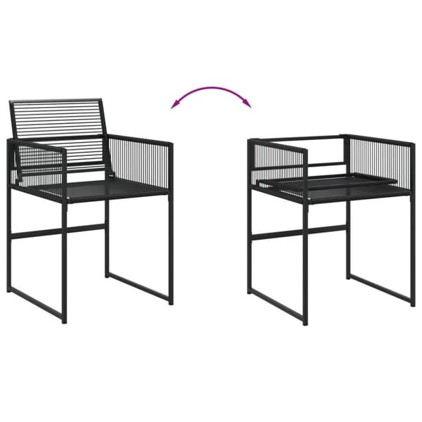 vidaXL havestole 4 stk. polyrattan sort