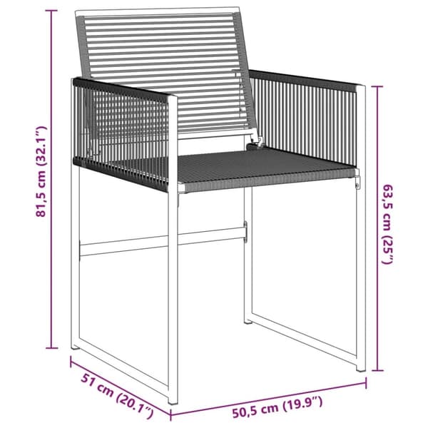 vidaXL havestole 4 stk. polyrattan sort