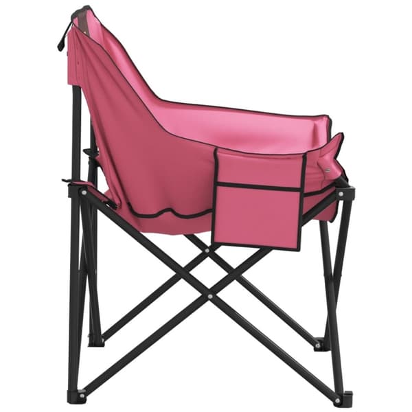 vidaXL campingstole med lommer 2 stk. foldbar lyserød