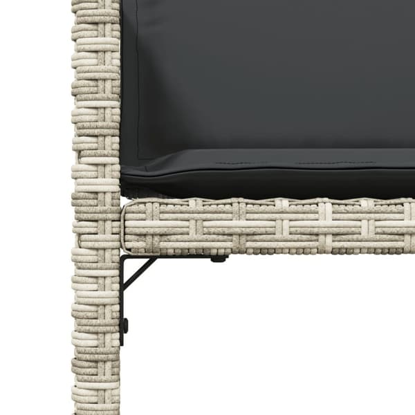 vidaXL havestole 4 stk. med hynder polyrattan lysegrå