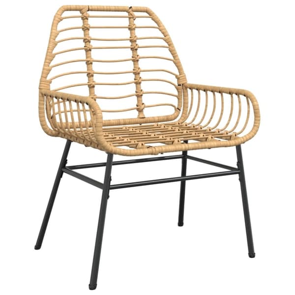 vidaXL havestole 2 stk. polyrattan brun