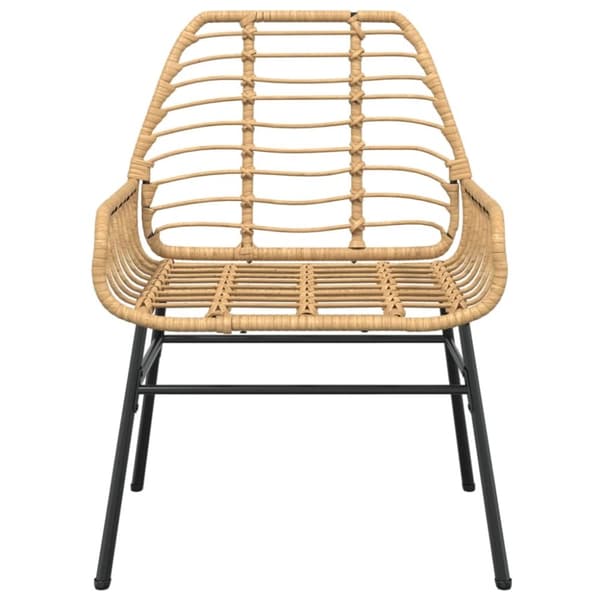 vidaXL havestole 2 stk. polyrattan brun