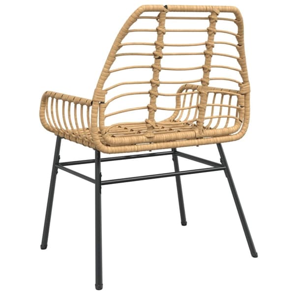 vidaXL havestole 2 stk. polyrattan brun