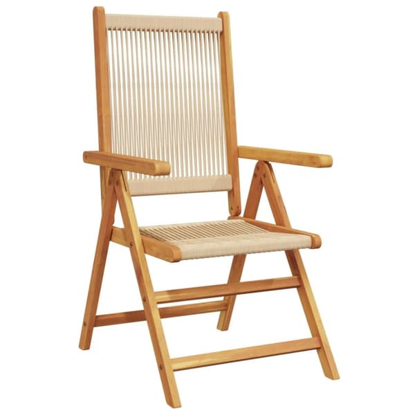 vidaXL Lenestoler for hage 8 stk beige heltre akasie
