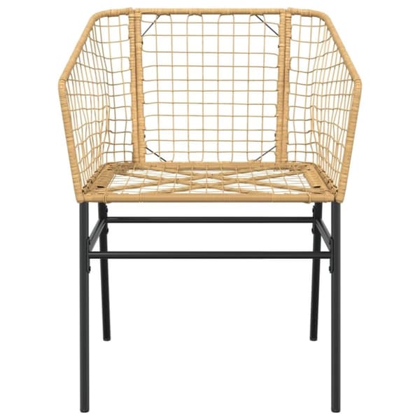 vidaXL havestole 2 stk. polyrattan brun