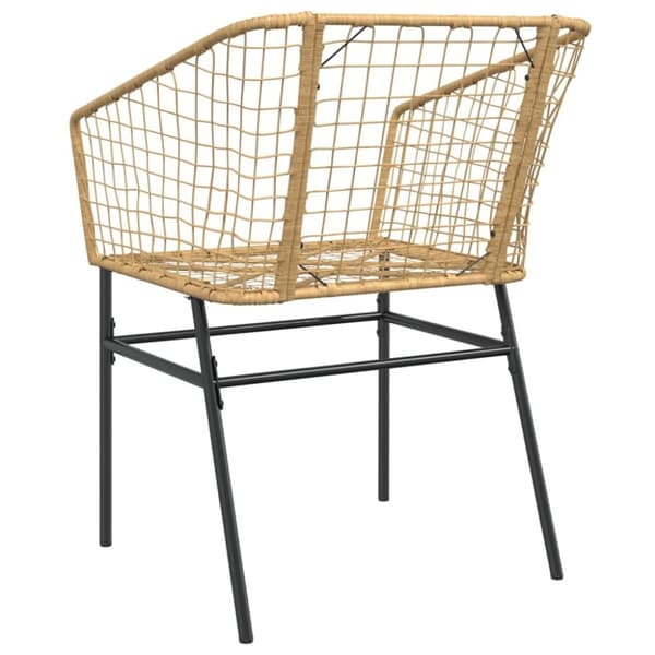 vidaXL havestole 2 stk. polyrattan brun