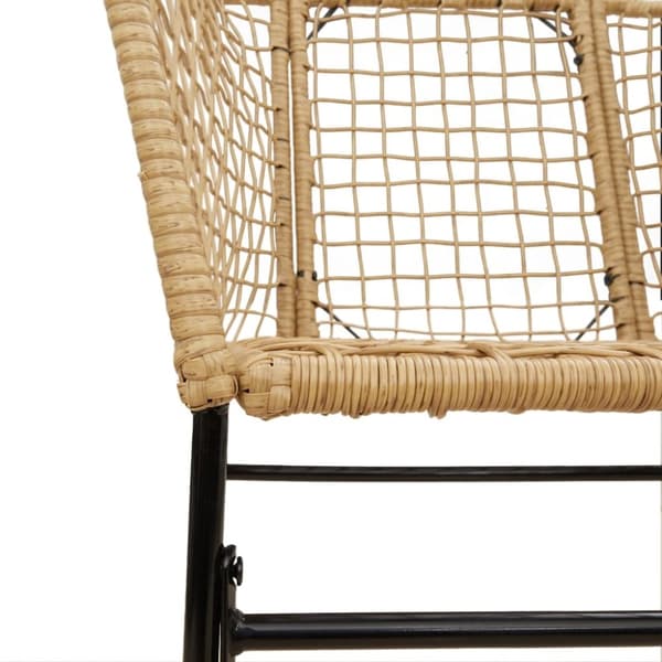 vidaXL havestole 2 stk. polyrattan brun
