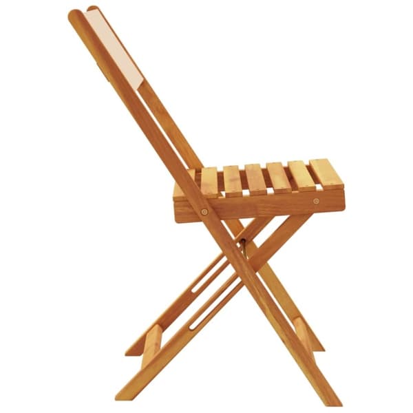 vidaXL foldbare havestole 4 stk. stof og massivt træ beige