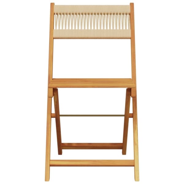 vidaXL Trädgårdsstolar 2 st beige massivt akaciaträ och polypropen