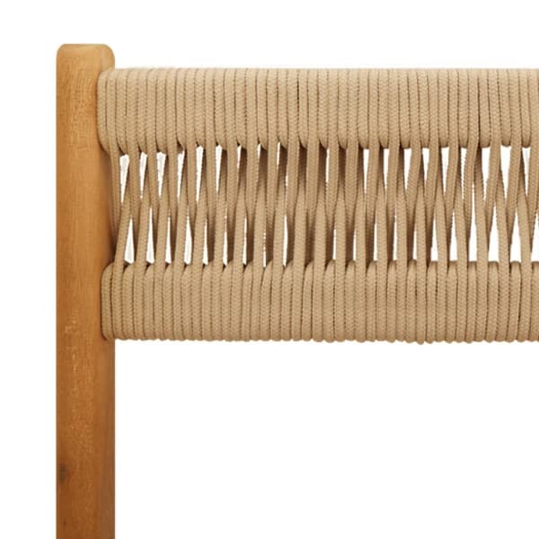 vidaXL Trädgårdsstolar 2 st beige massivt akaciaträ och polypropen