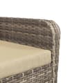 Miniatyrbild 8 av 11: vidaXL Reclinerstol for trädgården med fotpall ljusbrun konstrotting