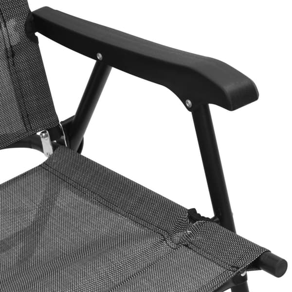 vidaXL foldbare havestole 2 stk. stål og textilene gråmeleret