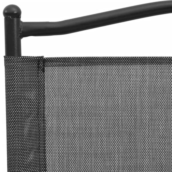 vidaXL foldbare havestole 2 stk. stål og textilene gråmeleret