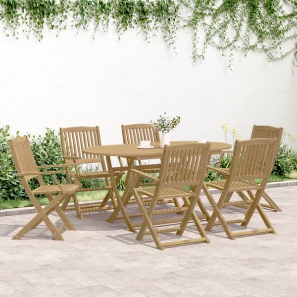 vidaXL foldbare havestole 6 stk. 54,5x58x90 cm massivt akacietræ