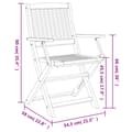 Miniatyrbillede 7 af 7: vidaXL foldbare havestole 6 stk. 54,5x58x90 cm massivt akacietræ