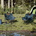 Miniatyrbilde 3 av 11: vidaXL Campingstoler med lomme 2 stk sammenleggbar bladmønster