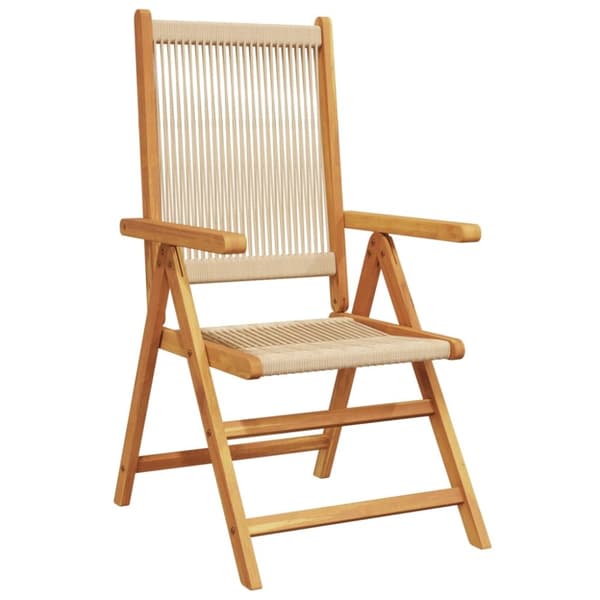 vidaXL Lenestoler for hage 6 stk beige heltre akasie