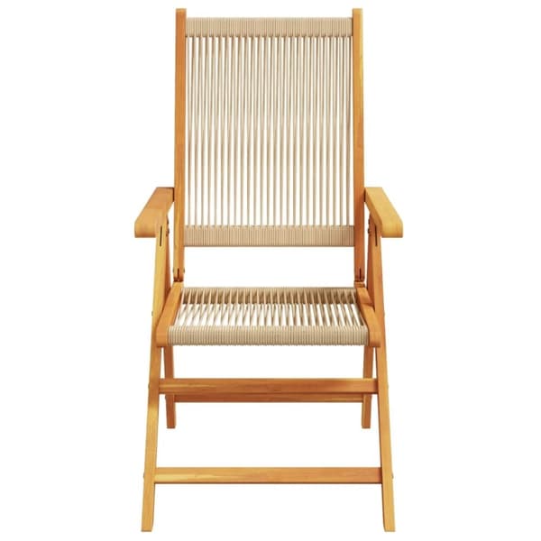 vidaXL Lenestoler for hage 6 stk beige heltre akasie