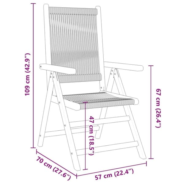 vidaXL Lenestoler for hage 6 stk beige heltre akasie