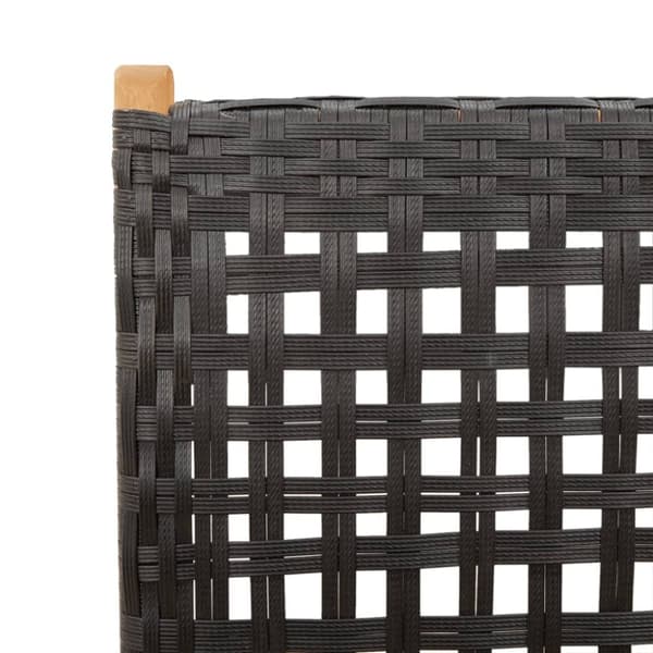 vidaXL havestole 4 stk. med lænefunktion polyrattan sort