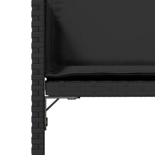 vidaXL havestole med hynder 4 stk. polyrattan sort