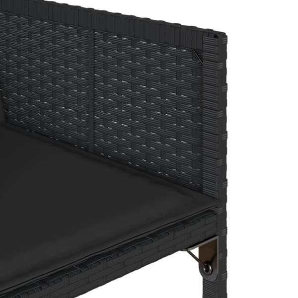 vidaXL havestole med hynder 4 stk. polyrattan sort