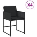 Miniatyrbillede 2 af 11: vidaXL havestole med hynder 4 stk. polyrattan sort