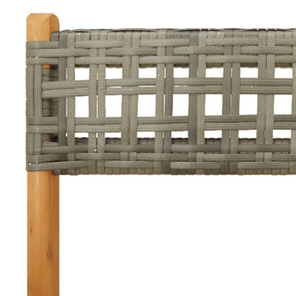 vidaXL havestole 8 stk. foldbar polyrattan og massivt træ grå