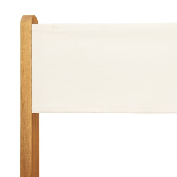 vidaXL foldbare havestole 6 stk. stof og massivt træ cremehvid
