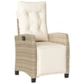 Miniatyrbillede 4 af 11: vidaXL havestole 2 stk. med lænefunktion og fodstøtte polyrattan beige