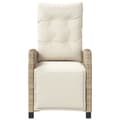 Miniatyrbillede 5 af 11: vidaXL havestole 2 stk. med lænefunktion og fodstøtte polyrattan beige