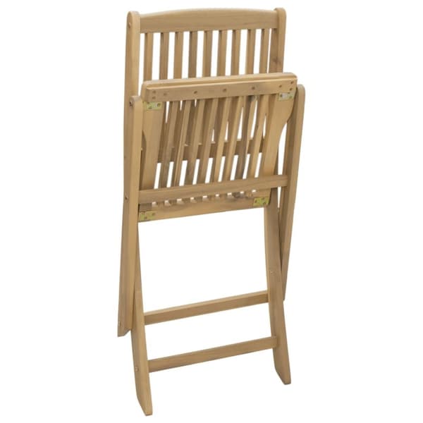 vidaXL Hopfällbara trädgårdsstolar 2 st 57x48,5x90 cm massiv akacia